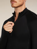 Men’s 300 MerinoFine™ Polar Long Sleeve Half Zip Thermal Top Black - 5