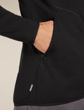Men's Merino 560 RealFleece™ Elemental Long Sleeve Zip Hoodie Black - 8