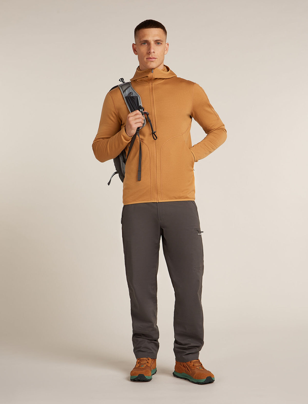 Men's Merino 560 Realfleece™ Elemental Long Sleeve Zip Hoodie Trail - 4