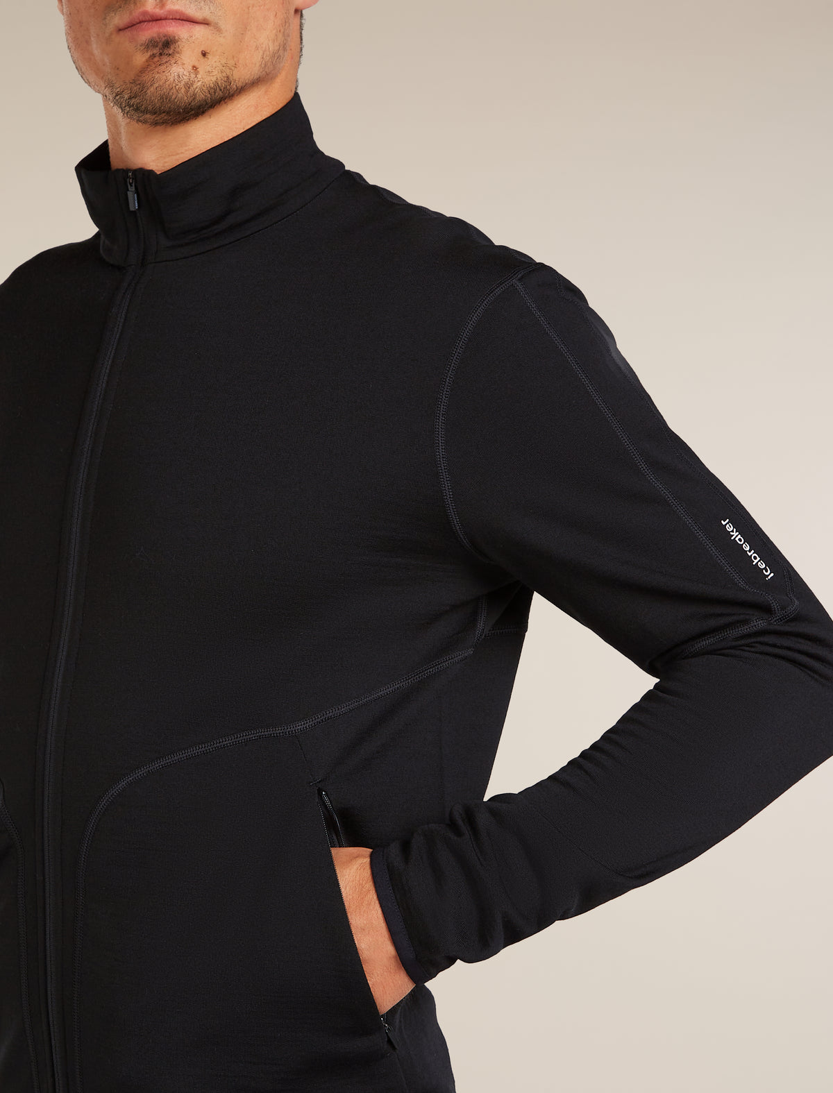 Men’s Merino 560 Realfleece™ Elemental Long Sleeve Zip Jacket Black - 6