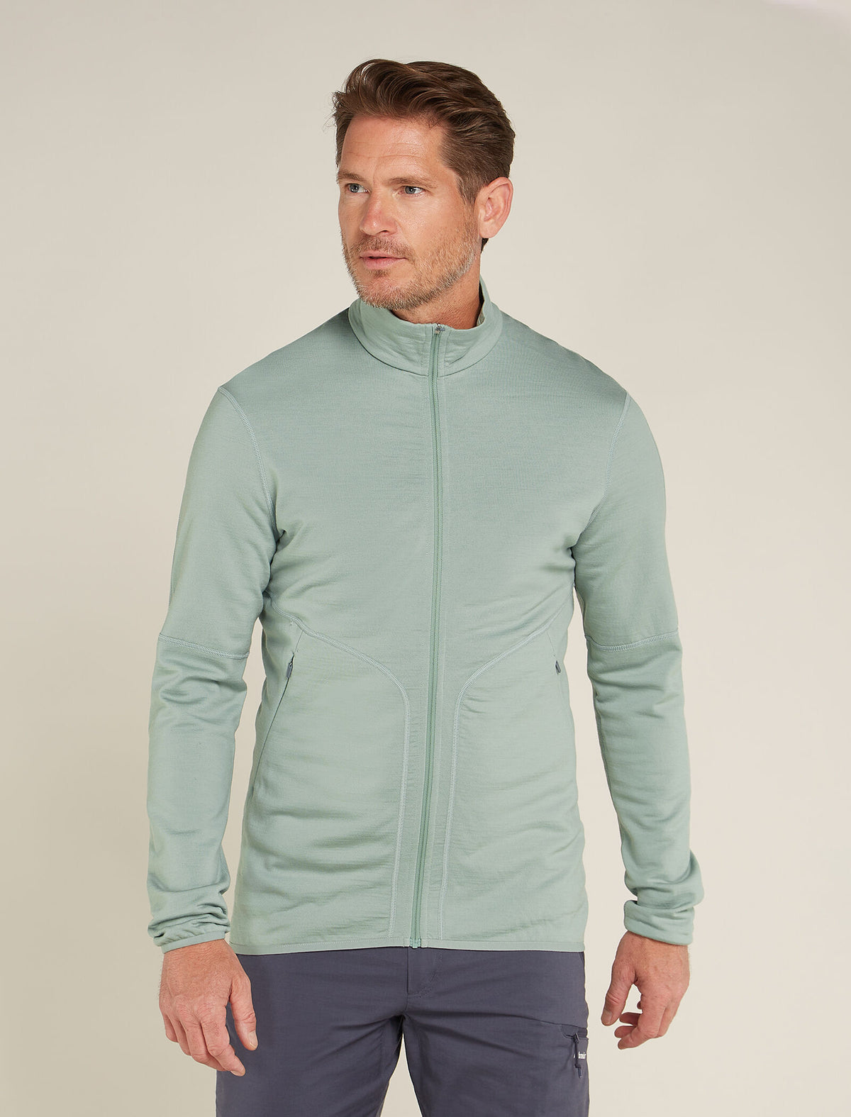 Men’s Merino 560 Realfleece™ Elemental Long Sleeve Zip Jacket Moss - 1