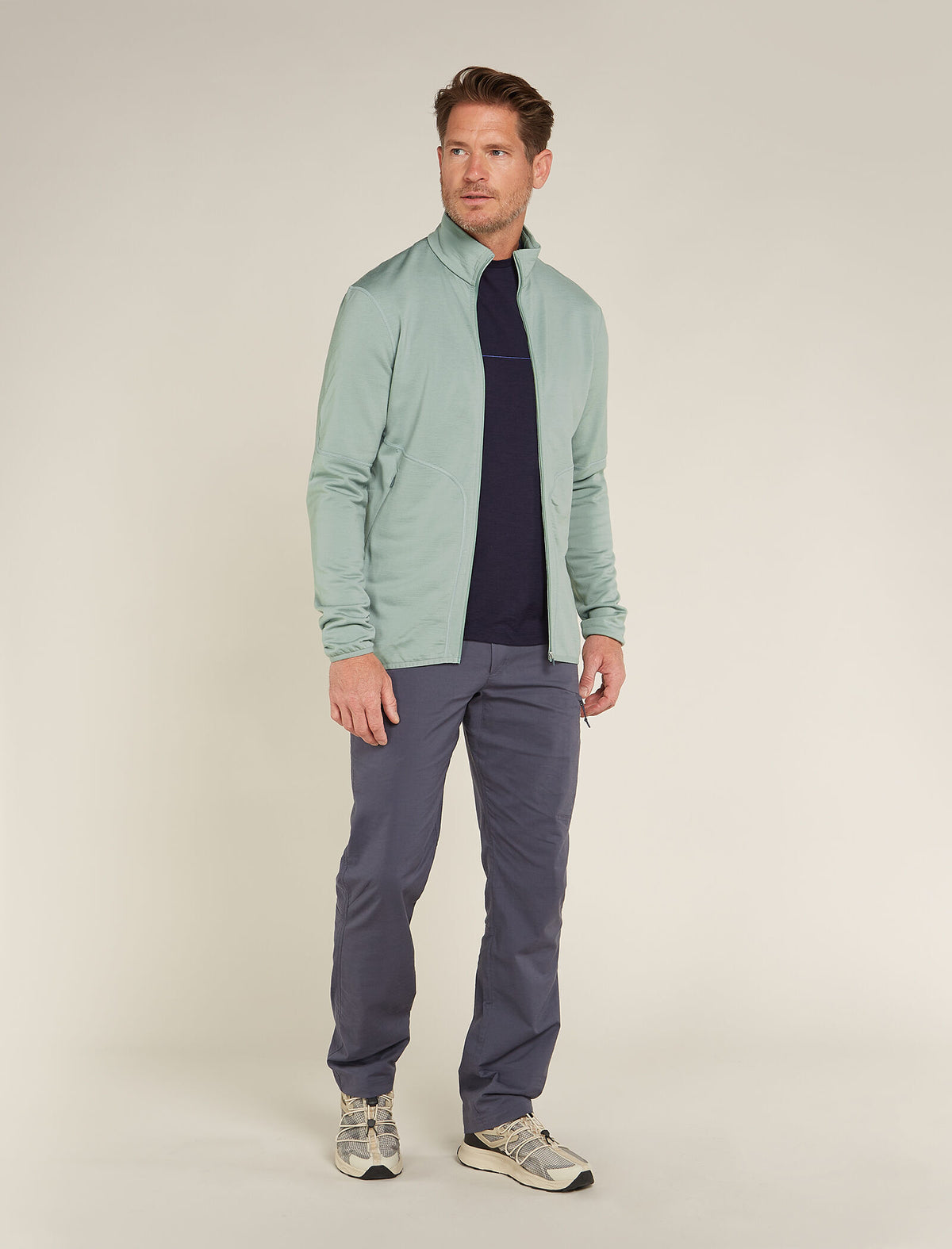 Men’s Merino 560 Realfleece™ Elemental Long Sleeve Zip Jacket Moss - 3