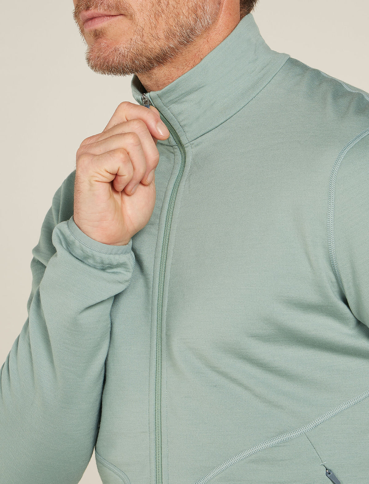Men’s Merino 560 Realfleece™ Elemental Long Sleeve Zip Jacket Moss - 8