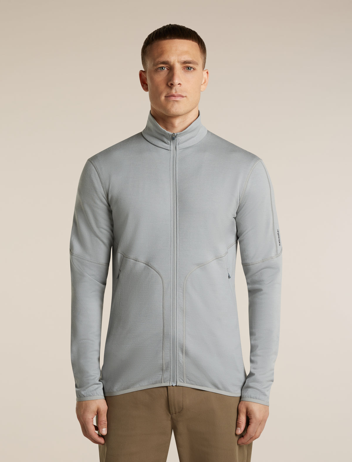 Men's Merino 560 RealFleece™  Elemental Long Sleeve Zip Hoodie Proto Grey - 1