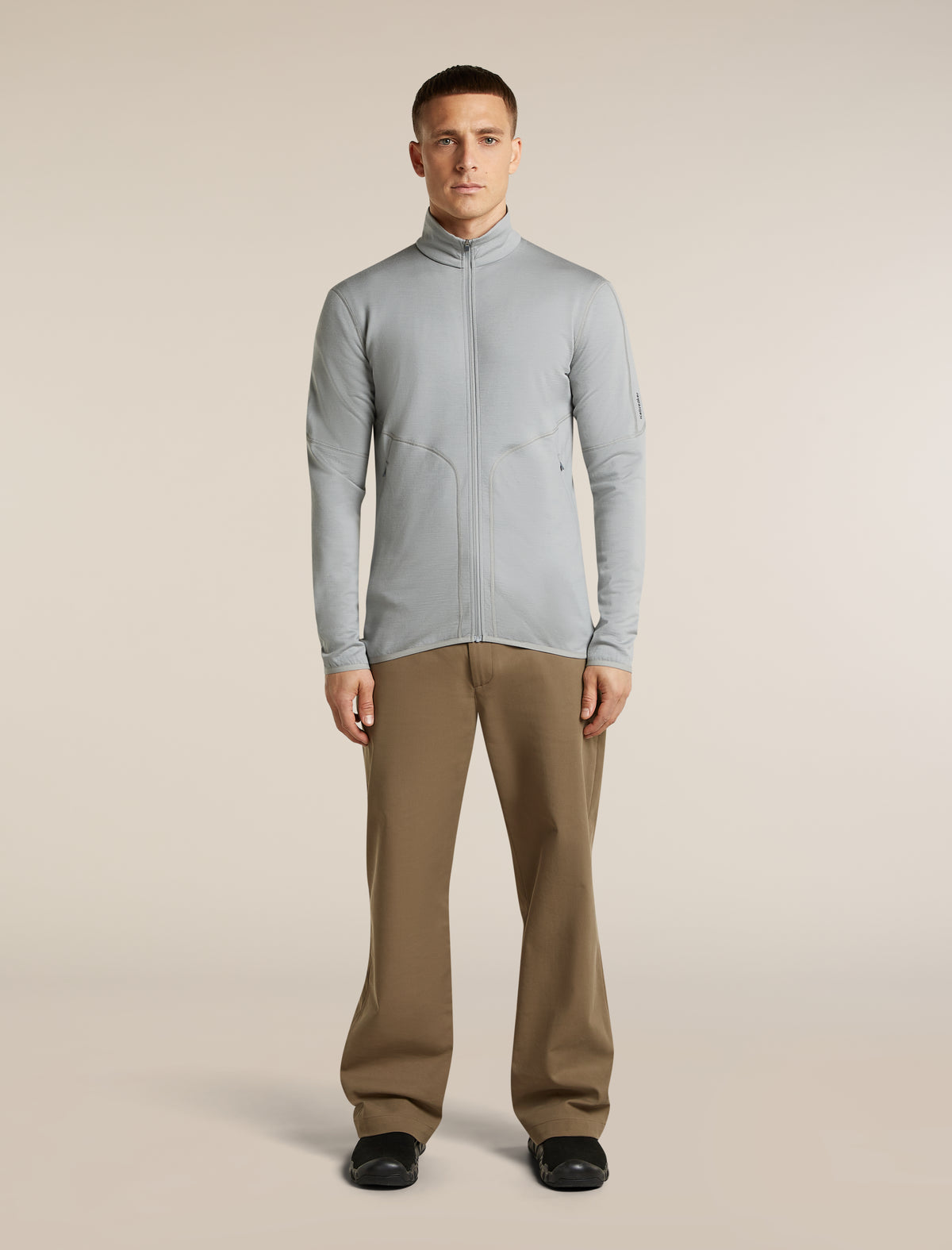 Men's Merino 560 RealFleece™  Elemental Long Sleeve Zip Hoodie Proto Grey - 3