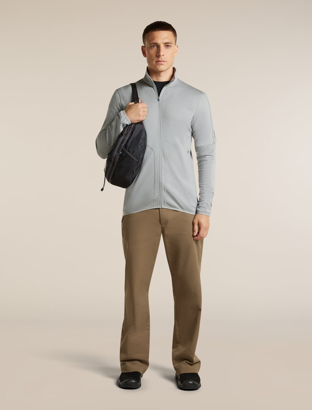Men's Merino 560 RealFleece™  Elemental Long Sleeve Zip Hoodie Proto Grey - 4