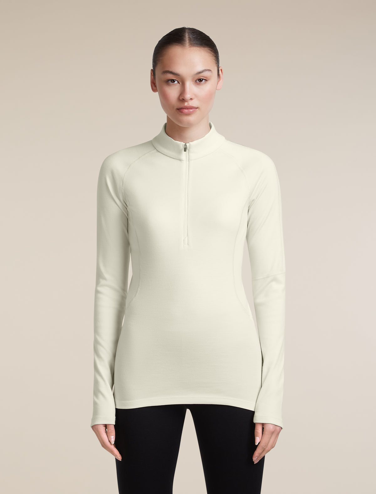Women's 300 MerinoFine™  Polar Long Sleeve Half Zip Undyed - 1