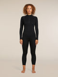 Women’s 300 MerinoFine™ Polar Long Sleeve Half Zip Thermal Top Black - 1