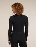 Women’s 300 MerinoFine™ Polar Long Sleeve Half Zip Thermal Top Black - 2