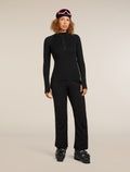 Women’s 300 MerinoFine™ Polar Long Sleeve Half Zip Thermal Top Black - 4
