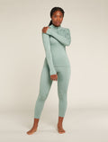 Women’s 300 MerinoFine™ Polar Long Sleeve Half Zip Thermal Top Moss - 3