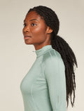 Women’s 300 MerinoFine™ Polar Long Sleeve Half Zip Thermal Top Moss - 5