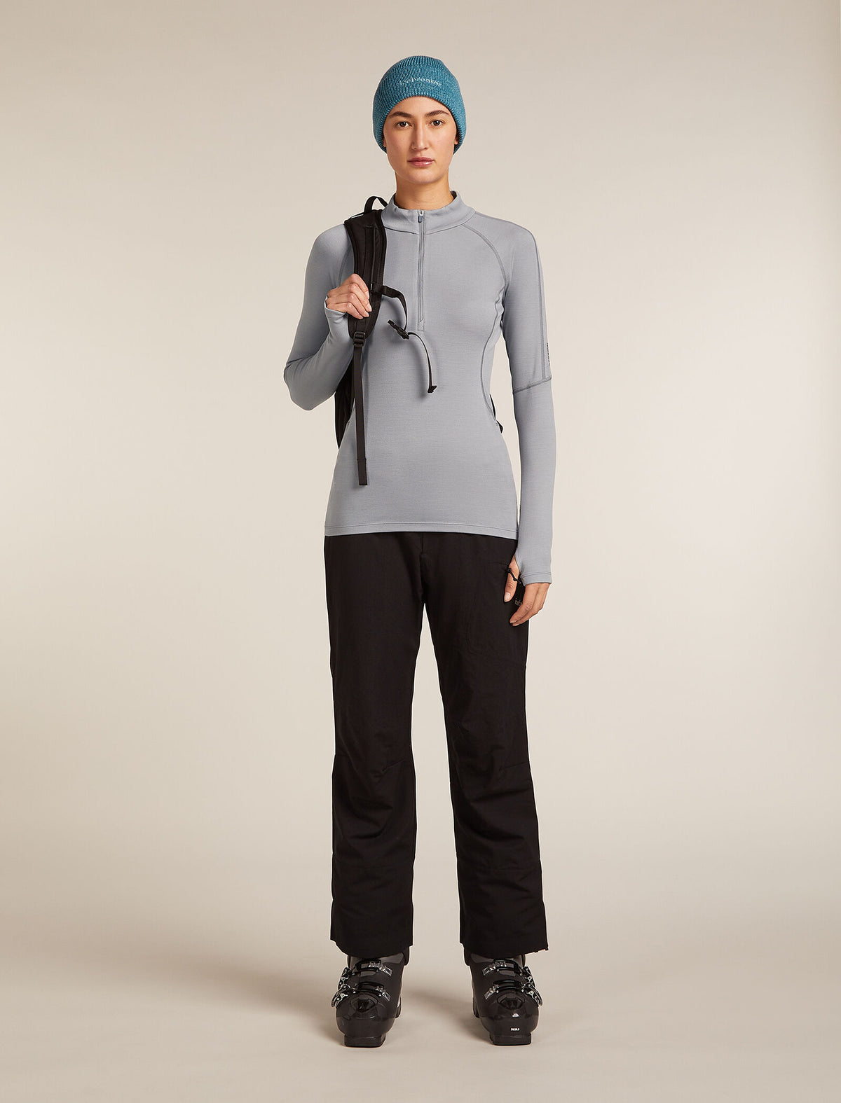 Women’s 300 MerinoFine™ Polar Long Sleeve Half Zip Thermal Top Alloy - 4