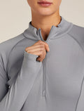 Women’s 300 MerinoFine™ Polar Long Sleeve Half Zip Thermal Top Alloy - 6