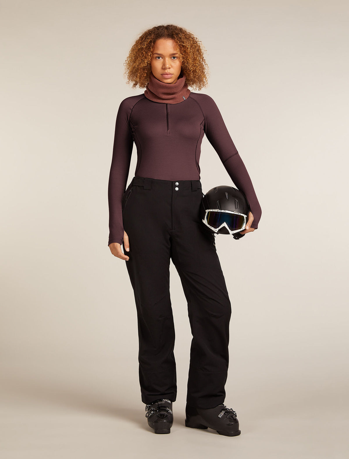 Women’s 300 MerinoFine™ Polar Long Sleeve Half Zip Thermal Top Java - 4