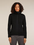 Women's Merino 560 RealFleece™  Elemental Long Sleeve Zip Hoodie Black - 1