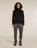 Women's Merino 560 RealFleece™  Elemental Long Sleeve Zip Hoodie Black - 3