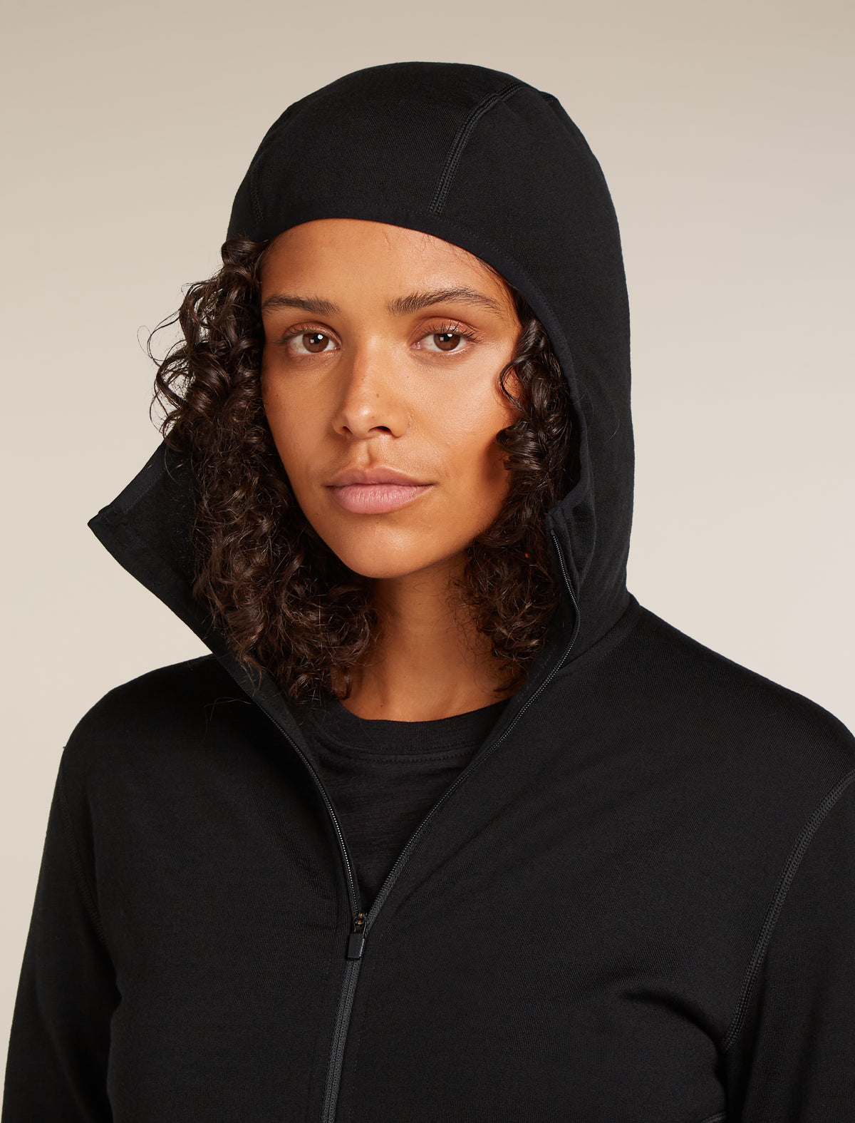 Women's Merino 560 RealFleece™  Elemental Long Sleeve Zip Hoodie Black - 7