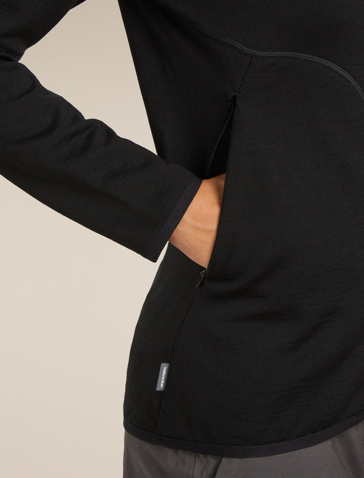 Women's Merino 560 RealFleece™  Elemental Long Sleeve Zip Hoodie Black - 8