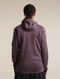 Women's Merino 560 RealFleece™  Elemental Long Sleeve Zip Hoodie Grey Plum - 2