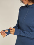 Women's Merino 260 Granary Long Sleeve Half Zip Dress Dawn - 2