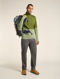 Men’s Merino Blend 200 Realfleece™ Descender Long Sleeve Half Zip Top Sphagnum/lichen - 5