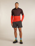 Men’s Merino Blend 200 Realfleece™ Descender Long Sleeve Half Zip Top Java/Fervid - 3