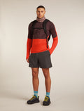 Men’s Merino Blend 200 Realfleece™ Descender Long Sleeve Half Zip Top Java/Fervid - 4