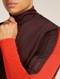 Men’s Merino Blend 200 Realfleece™ Descender Long Sleeve Half Zip Top Java/Fervid - 5