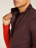 Men’s Merino Blend 200 Realfleece™ Descender Long Sleeve Half Zip Top Java/Fervid - 9