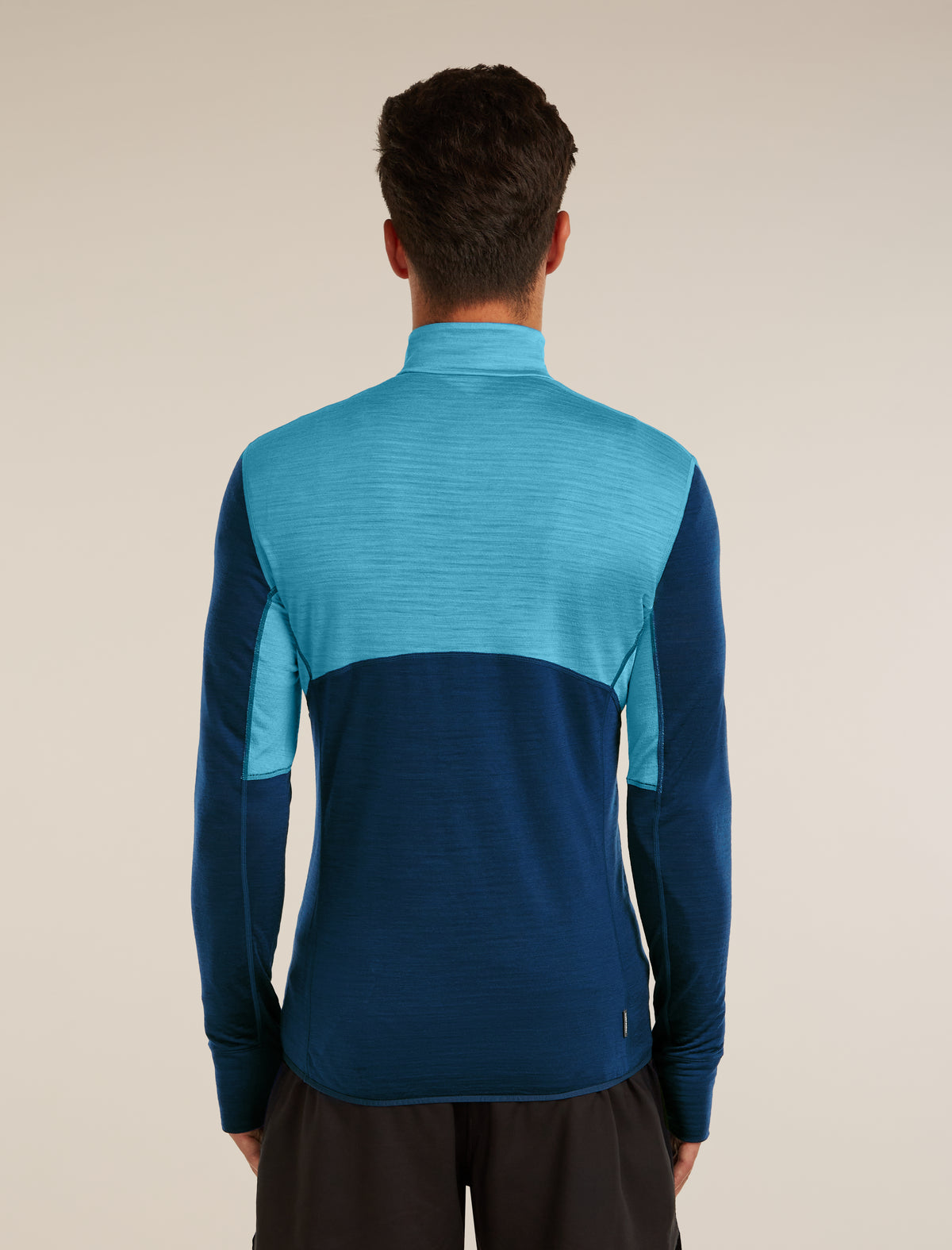 Men’s Merino Blend 200 RealFleece™ Descender Long Sleeve Half Zip Arctic/Atlantis - 2