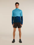 Men’s Merino Blend 200 RealFleece™ Descender Long Sleeve Half Zip Arctic/Atlantis - 4