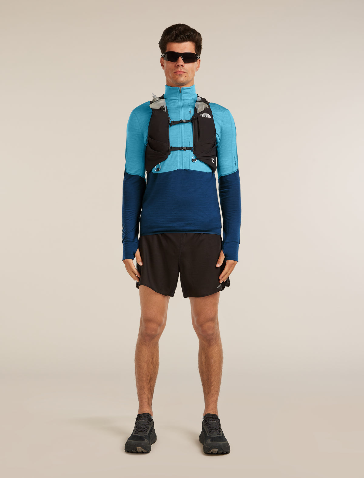 Men’s Merino Blend 200 RealFleece™ Descender Long Sleeve Half Zip Arctic/Atlantis - 4
