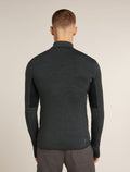 Men’s Merino Blend 200 Realfleece™ Descender Long Sleeve Half Zip Top Jet Hthr/Black - 2