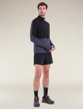 Men’s Merino Blend 200 Realfleece™ Descender Long Sleeve Half Zip Top Black/Graphite - 3