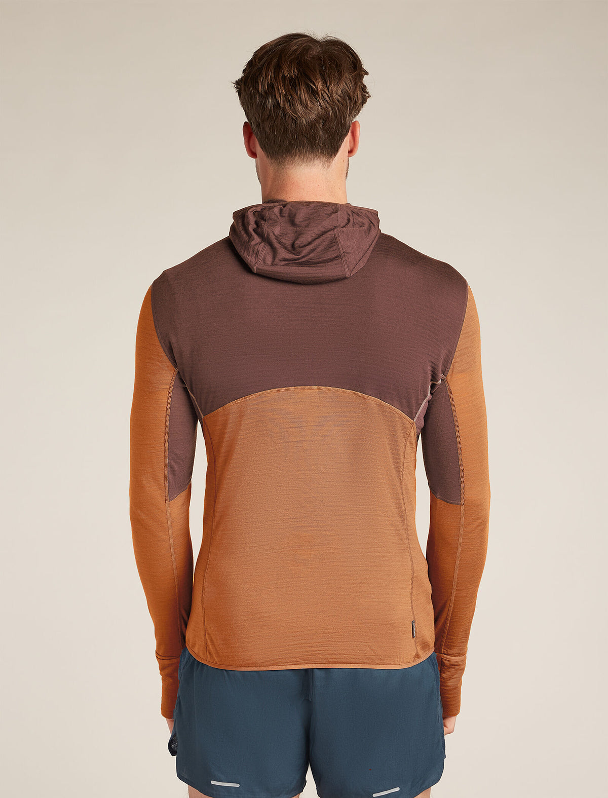 Men’s Merino Blend 200 Realfleece™ Descender Long Sleeve Zip Hoodie Carob/dusty clay - 2