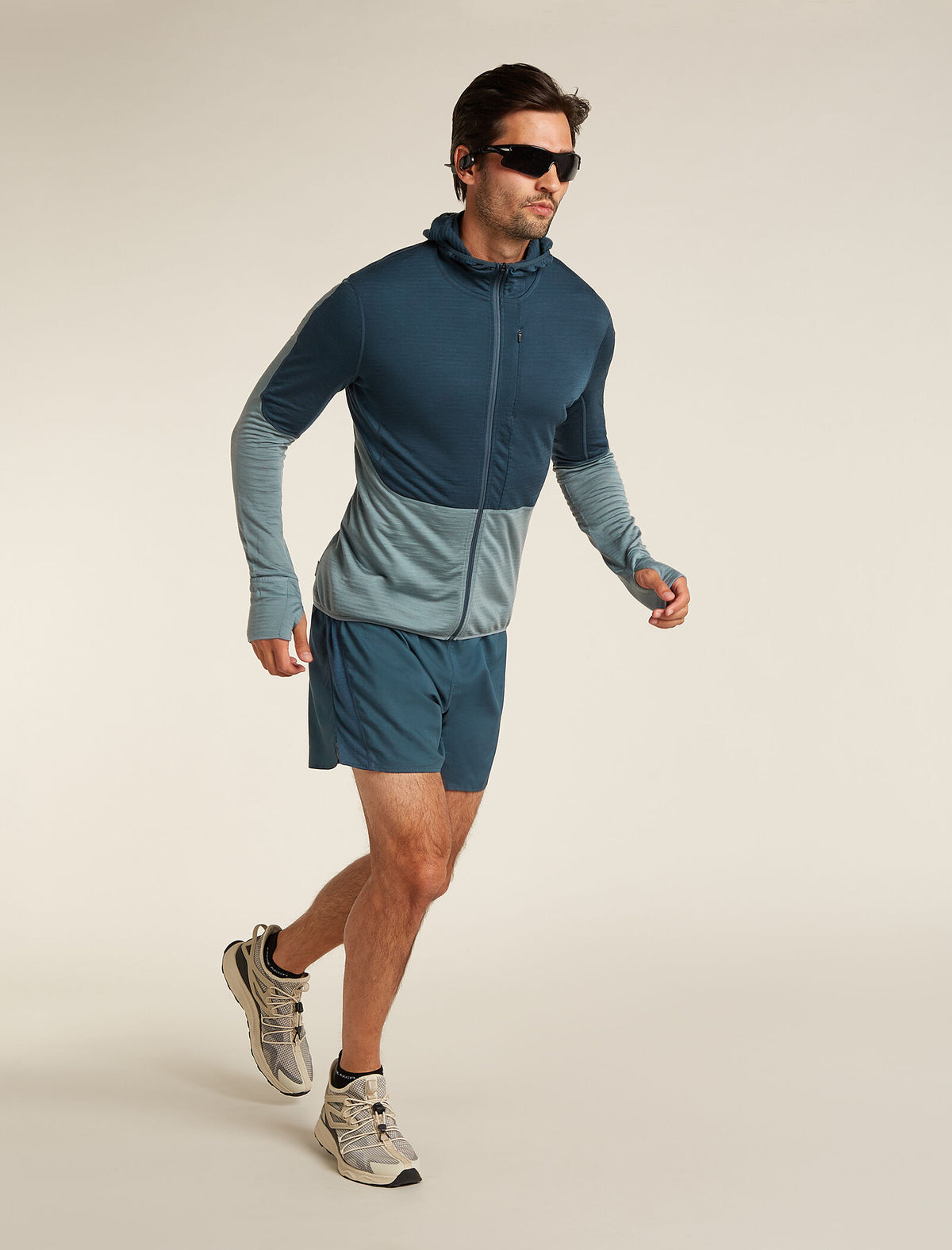 Men’s Merino Blend 200 Realfleece™ Descender Long Sleeve Zip Hoodie Abyss/blue ash - 4