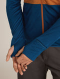 Men’s Merino Blend 200 Realfleece™ Descender Long Sleeve Zip Hoodie Trail/Atlantis - 8