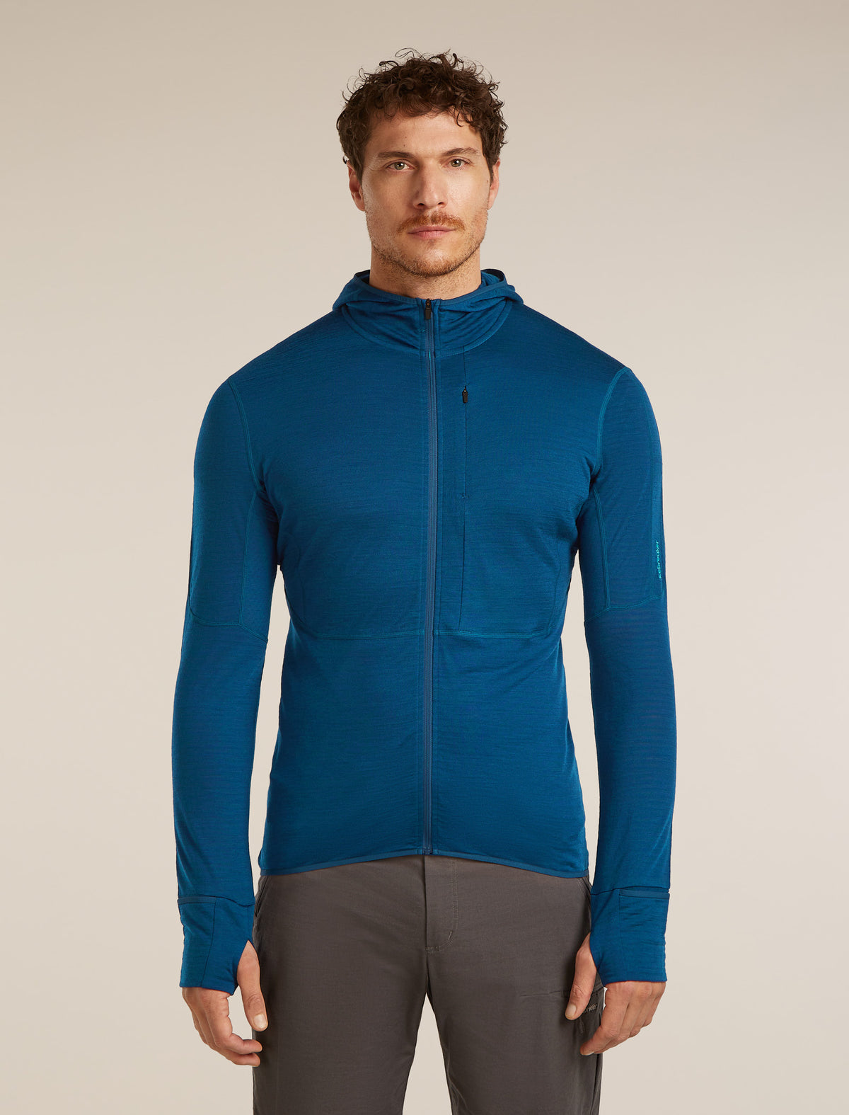 Men’s Merino Blend 200 RealFleece™ Descender Long Sleeve Zip Hoodie Atlantis/Arctic - 1