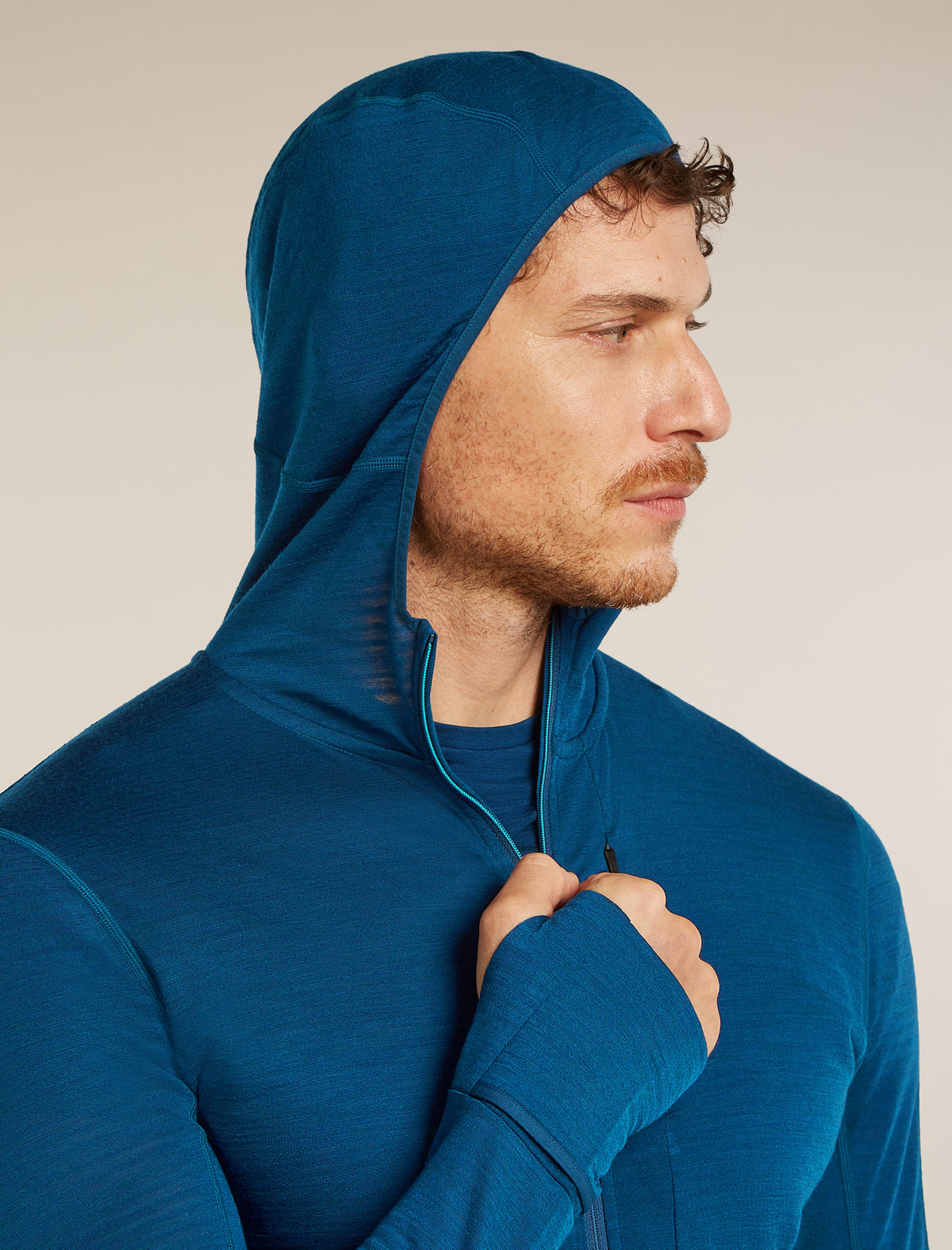 Men’s Merino Blend 200 RealFleece™ Descender Long Sleeve Zip Hoodie Atlantis/Arctic - 8