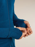 Men’s Merino Blend 200 RealFleece™ Descender Long Sleeve Zip Hoodie Atlantis/Arctic - 9