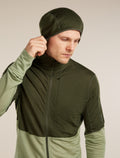 Men’s Merino Blend 200 RealFleece™ Descender Long Sleeve Zip Hoodie Dk loden/Lichen - 11