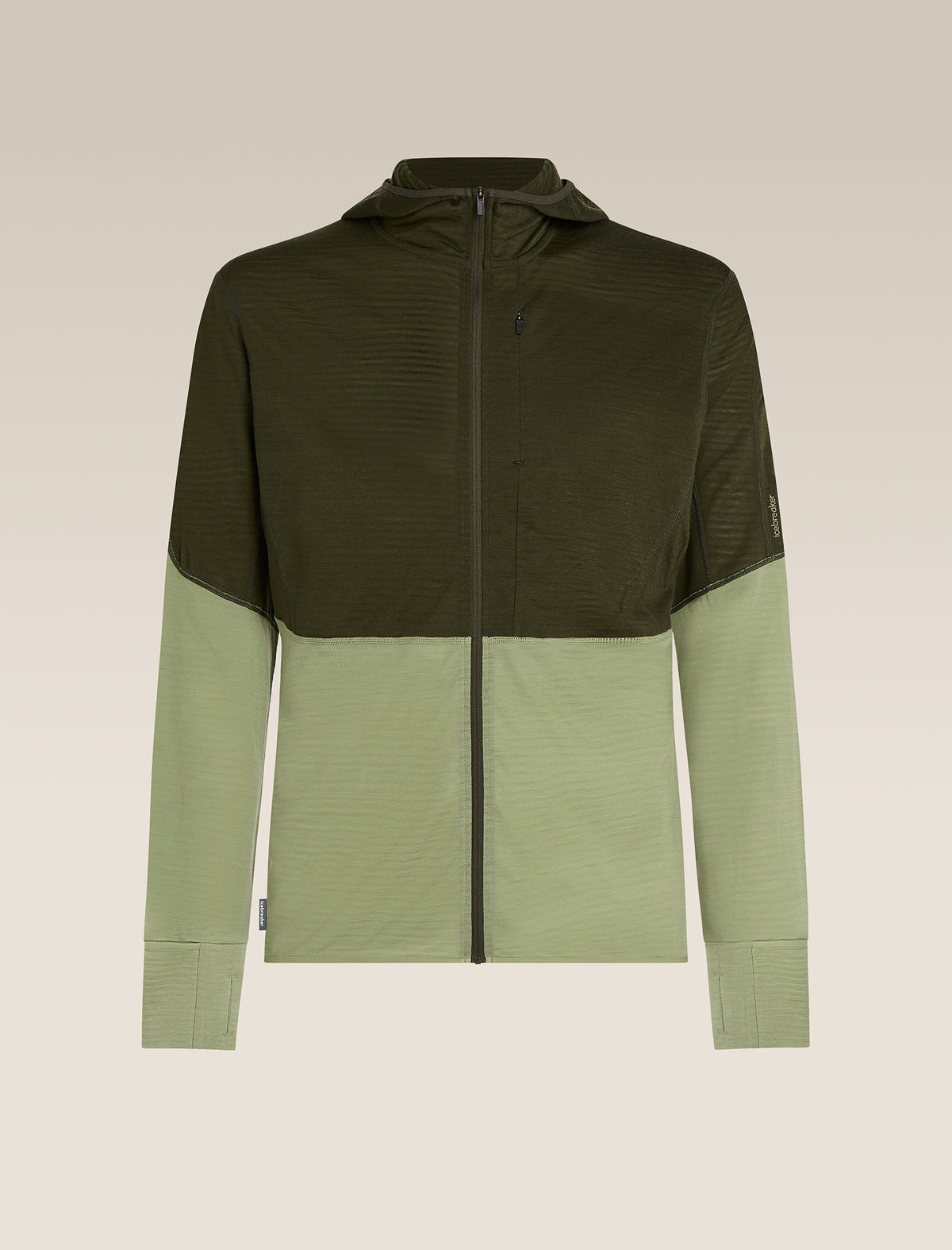 Men’s Merino Blend 200 RealFleece™ Descender Long Sleeve Zip Hoodie Dk loden/Lichen - 11