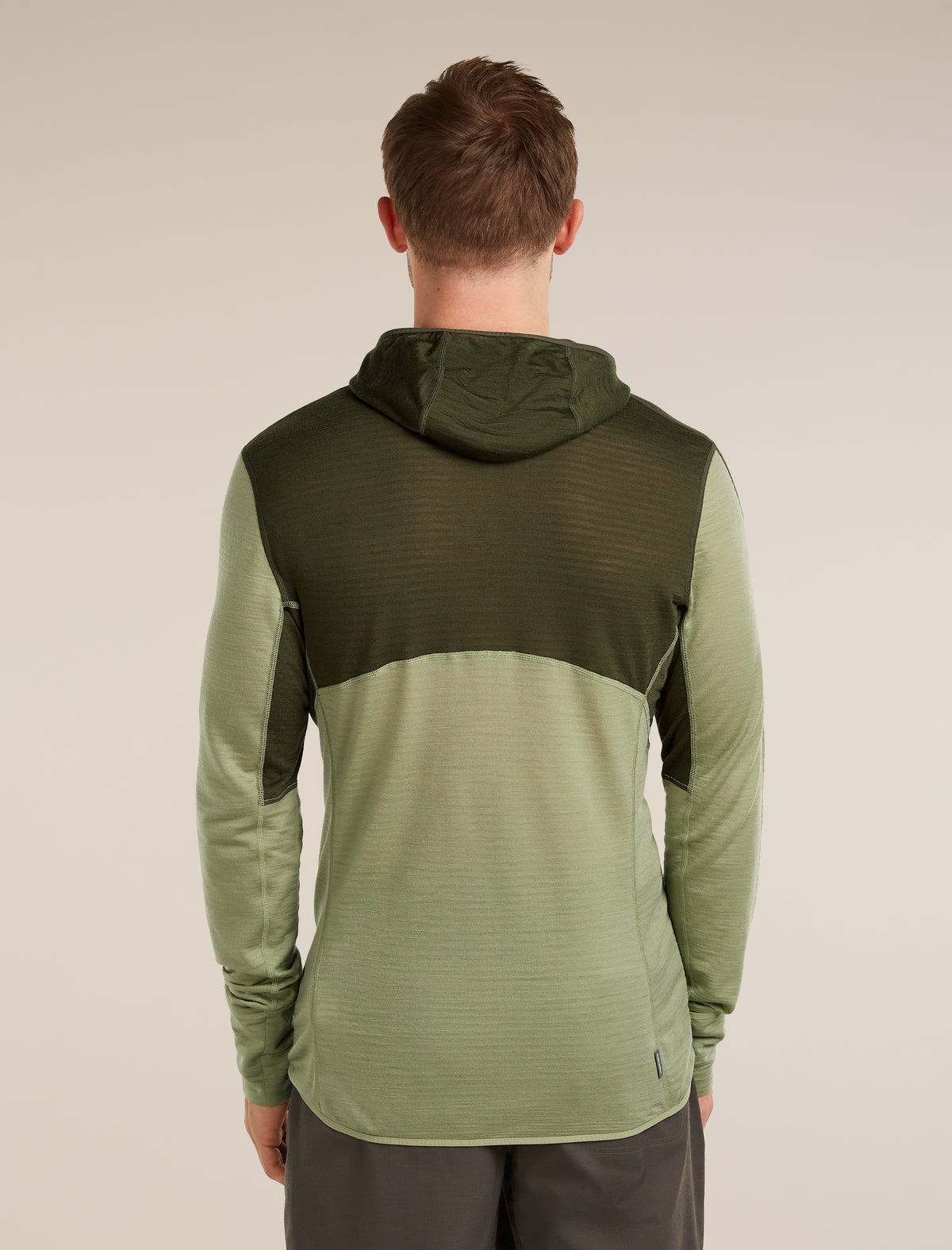 Men’s Merino Blend 200 RealFleece™ Descender Long Sleeve Zip Hoodie Dk loden/Lichen - 2