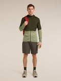 Men’s Merino Blend 200 RealFleece™ Descender Long Sleeve Zip Hoodie Dk loden/Lichen - 5