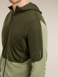 Men’s Merino Blend 200 RealFleece™ Descender Long Sleeve Zip Hoodie Dk loden/Lichen - 6