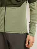Men’s Merino Blend 200 RealFleece™ Descender Long Sleeve Zip Hoodie Dk loden/Lichen - 9