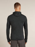 Men’s Merino Blend 200 Realfleece™ Descender Long Sleeve Zip Hoodie Jet Hthr/Black - 2