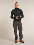 Men’s Merino Blend 200 Realfleece™ Descender Long Sleeve Zip Hoodie Jet Hthr/Black - 3