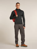 Men’s Merino Blend 200 Realfleece™ Descender Long Sleeve Zip Hoodie Jet Hthr/Black - 4
